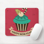 Happy New Year Cupcake Muismat (Met muis)