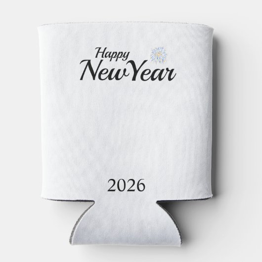 Happy New Year Custom Present Blikjeskoeler (Achterkant)