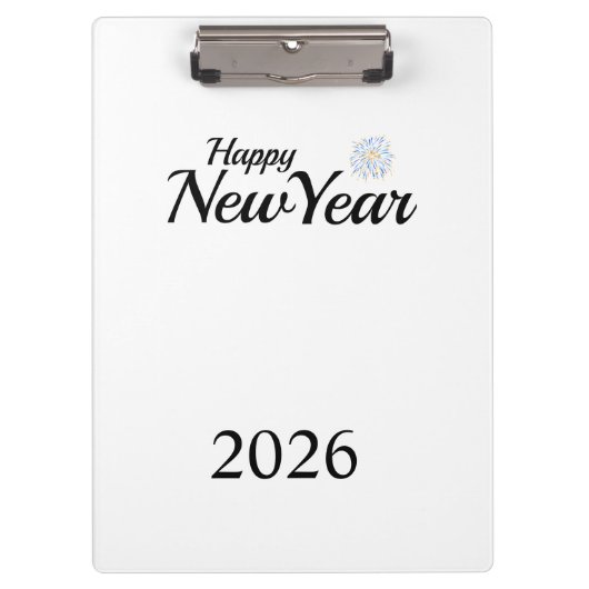 Happy New Year Custom Present Klembord (Voorkant)