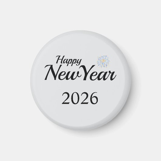 Happy New Year Custom Present Magneet (Voorkant)