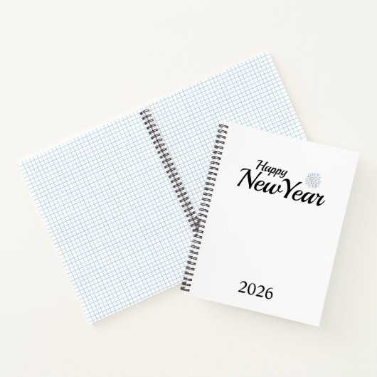Happy New Year Custom Present Notitieboek (Binnen)