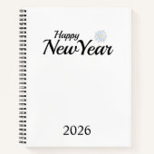 Happy New Year Custom Present Notitieboek (Voorkant)