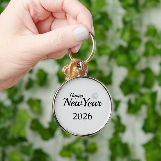 Happy New Year Custom Present Sleutelhanger (Hand)