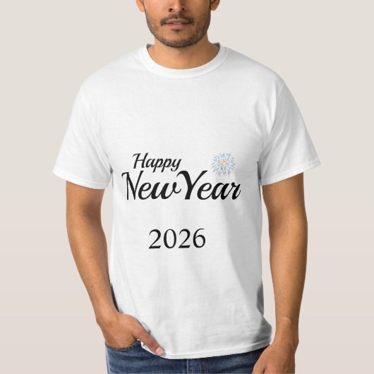 Happy New Year Custom Present T-shirt (Voorkant)