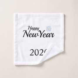 Happy New Year Custom Present Washandje