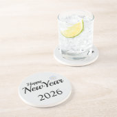 Happy New Year Custom Present Zandsteen Onderzetter (Zijkant)