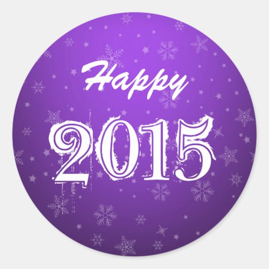 Happy New Year Customizable Sticker (Voorkant)