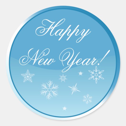 Happy New Year Customizable Sticker (Voorkant)