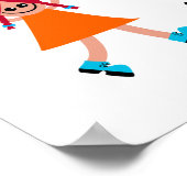 Happy New Year Cute Cartoon Diverse Kinder Text Poster (Hoek)