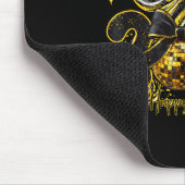 Happy New Year Cute Gold Disco Ball Bow New Year's Muismat (Hoek)