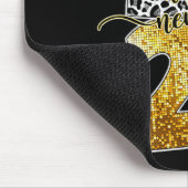 Happy New Year Cute Gold Disco Ball Bow New Year's Muismat (Hoek)