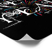 Happy New Year Day Eve Party Fireworks Confetti Poster (Hoek)