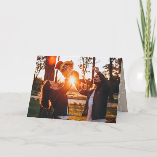 Happy New Year de Foto van de Calligrafie van het Feestdagen Kaart (Achterkant)