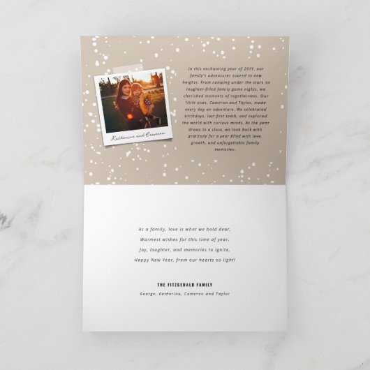 Happy New Year de Foto van de Calligrafie van het Feestdagen Kaart (Binnen)