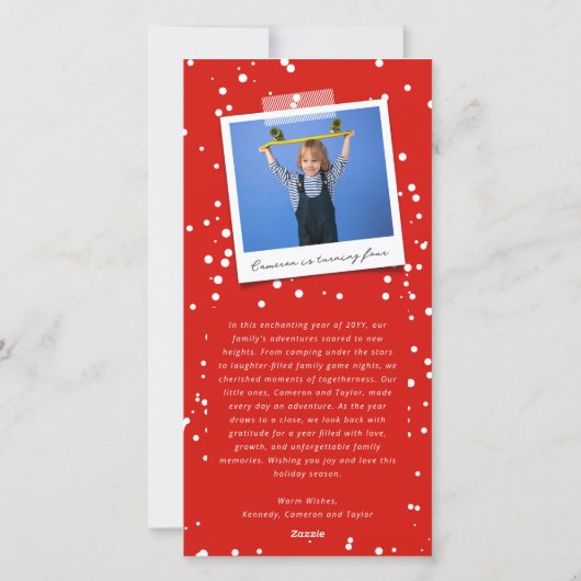 Happy New Year de Foto van de Calligrafie van het Feestdagenkaart (Achterkant)