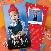 Happy New Year de Foto van de Calligrafie van het Feestdagenkaart