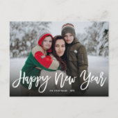 Happy New Year de Foto van de Calligrafie van het Feestdagenkaart (Voorkant)