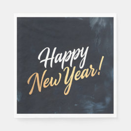 Happy New Year Deep Blue Strokes Servet