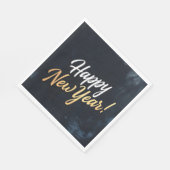 Happy New Year Deep Blue Strokes Servet (Hoek)