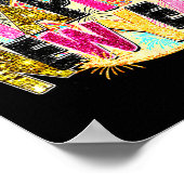 Happy New Year Disco Ball Coquette Bow New Years E Poster (Hoek)