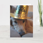 Happy New Year Dog Feestdagen Kaart (Voorkant)