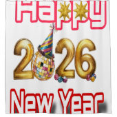 Happy New year  Douchegordijn (Voorkant)