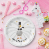 Happy New Year Duck Papieren Bordje (Feest)