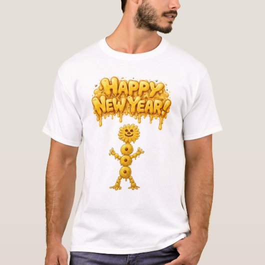Happy New Year Earwax Monster T-shirt (Voorkant)