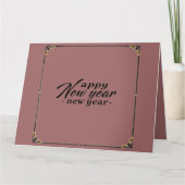 Happy New Year Elegant Gold Script Kaart (Voorkant)