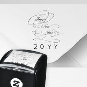 Happy New Year elegant script Zelfinktende Stempel