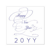 Happy New Year elegant script Zelfinktende Stempel (Design)