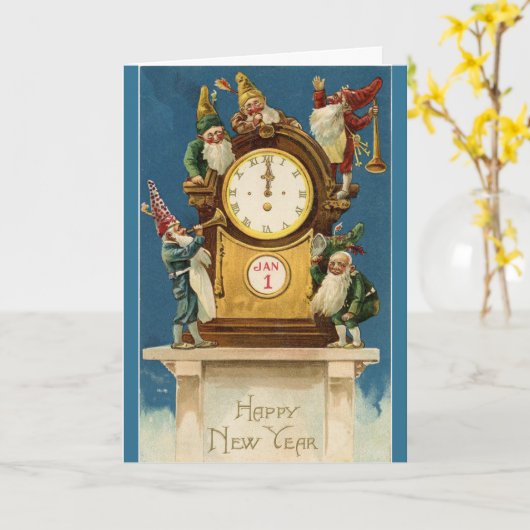  - Happy New Year Elves, Kaart (Gele Bloem)