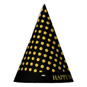 Happy New Year en Gold Polka Dots Feesthoedjes (Links)