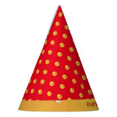 Happy New Year en Gold Polka Dots Feesthoedjes (Links)