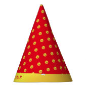 Happy New Year en Gold Polka Dots Feesthoedjes (Rechts)