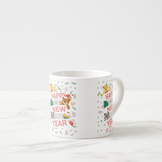Happy new year espresso kop (Voorkant rechts)