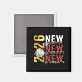 Happy New Year Eve 2026 New Year Party Hello 2026  Magneet (Voorkant / Achterkant)