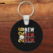 Happy New Year Eve 2026 New Year Party Hello 2026 Sleutelhanger (Voorkant)