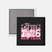 Happy New Year Eve 2026 Party Family Matching Men  Magneet (Voorkant / Achterkant)