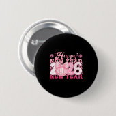 Happy New Year Eve 2026 Party Family Matching Men  Ronde Button 5,7 Cm (Voorkant /achterkant)