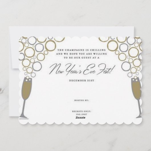 Happy New Year Eve Feestdagenkaart (Achterkant)