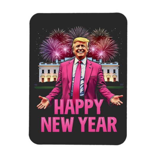 Happy New Year Eve Trump Resolutie 2025 Magneet (Verticaal)