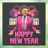 Happy New Year Eve Trump Resolutie 2025 Raamsticker (Vel 3)