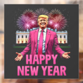 Happy New Year Eve Trump Resolutie 2025 Raamsticker (Vel 2)