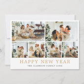 Happy New Year Family Foto Feestdagenkaart (Voorkant)