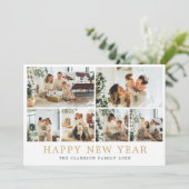 Happy New Year Family Foto Feestdagenkaart (Staand voorkant)