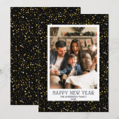 Happy New Year Family Holiday-fotokaart (Voorkant / Achterkant)