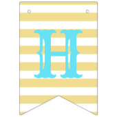 Happy New Year Faux Gold Stars Stripes Custom Fun Vlaggetjes (Tweede vlag)