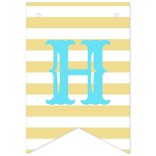 Happy New Year Faux Gold Stars Stripes Custom Fun Vlaggetjes (Tweede vlag)