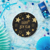 Happy New Year faux gouden sterren Papieren Bordje (Feest)